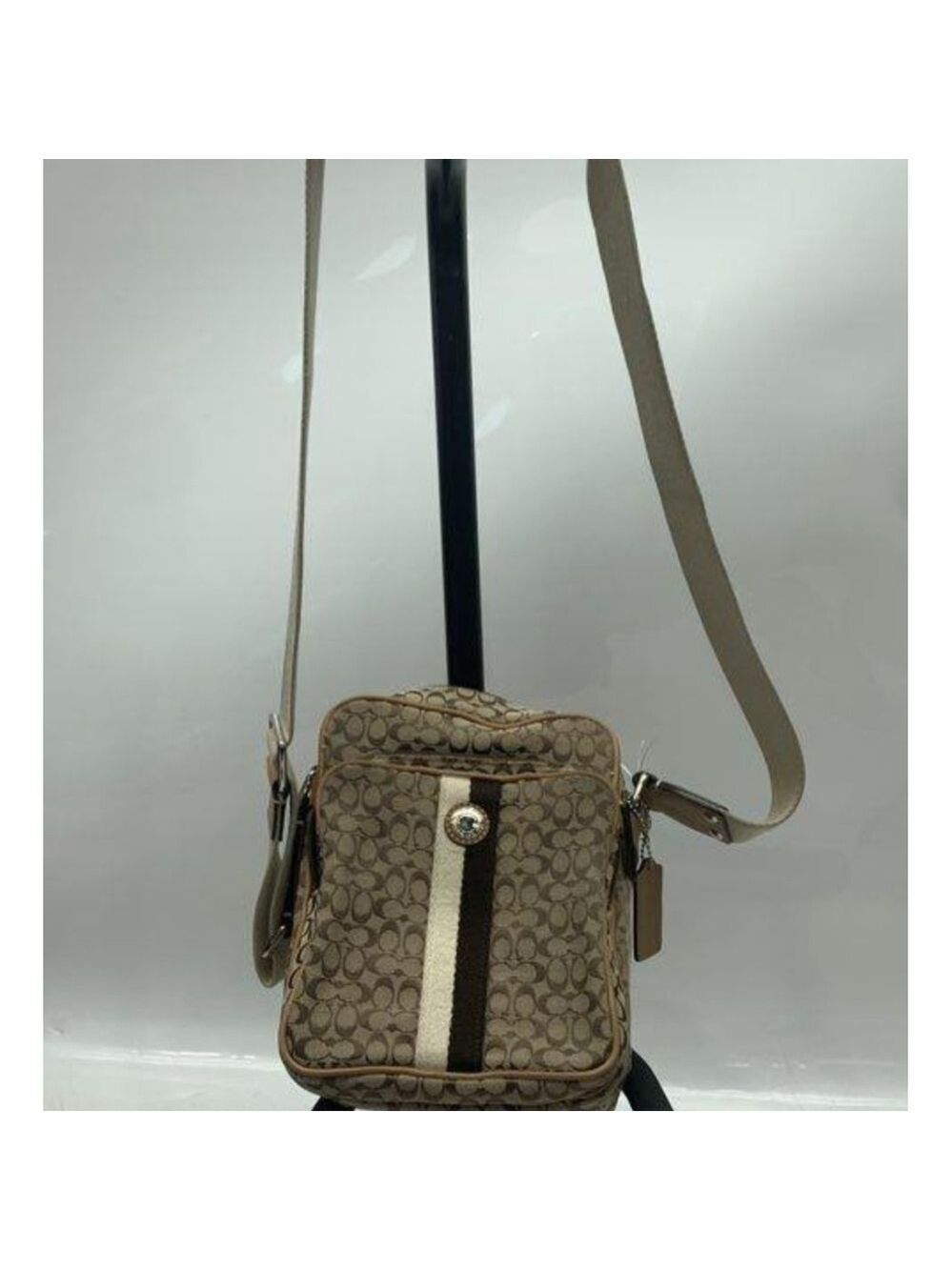 Coach Tan and Brown Shoulder Bag